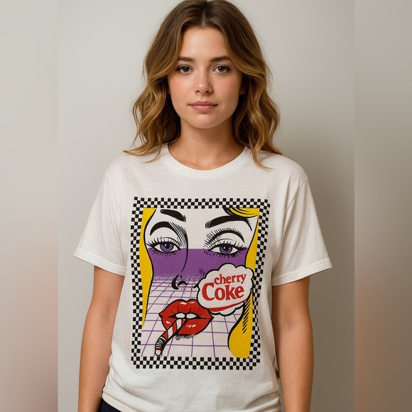 Coke Tops - Coca-Cola Cherry Coke Women's T-Shirt Size Large